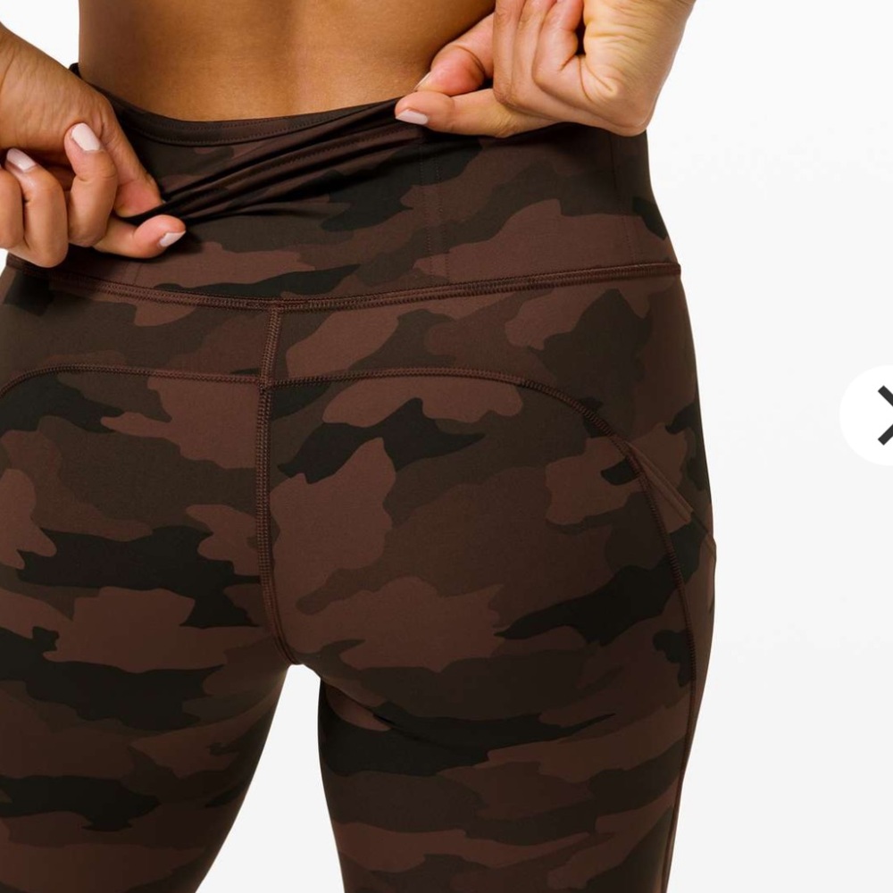 Pockets - Camo Brown Lululemon Leggings 7/8 Size 4